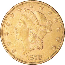 Münze, Vereinigte Staaten, $20, Double Eagle, 1878, San Francisco, SS+, Gold