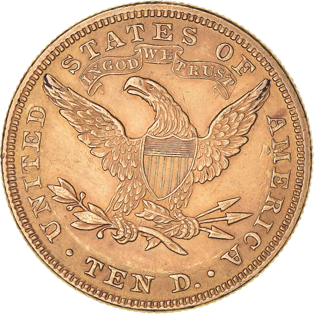 Moneda, Estados Unidos, Coronet Head, 10 Dollars, 1897, Philadelphia, MBC+, Oro