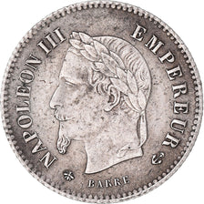 Coin, France, Napoléon III, 20 Centimes, 1867, Paris, EF(40-45), Silver