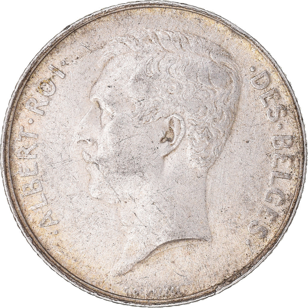 Coin, Belgium, Albert I, Franc, 1913, AU(50-53), Silver, KM:72