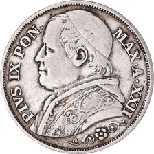 Münze, Italien Staaten, PAPAL STATES, Pius IX, 2 Lire, 1867, Rome, SS, Silber