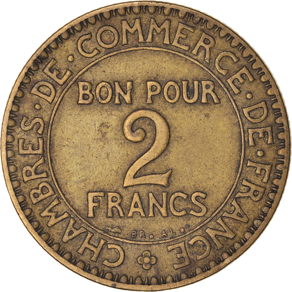 Coin, France, Chambre de commerce, 2 Francs, 1920, Paris, EF(40-45)