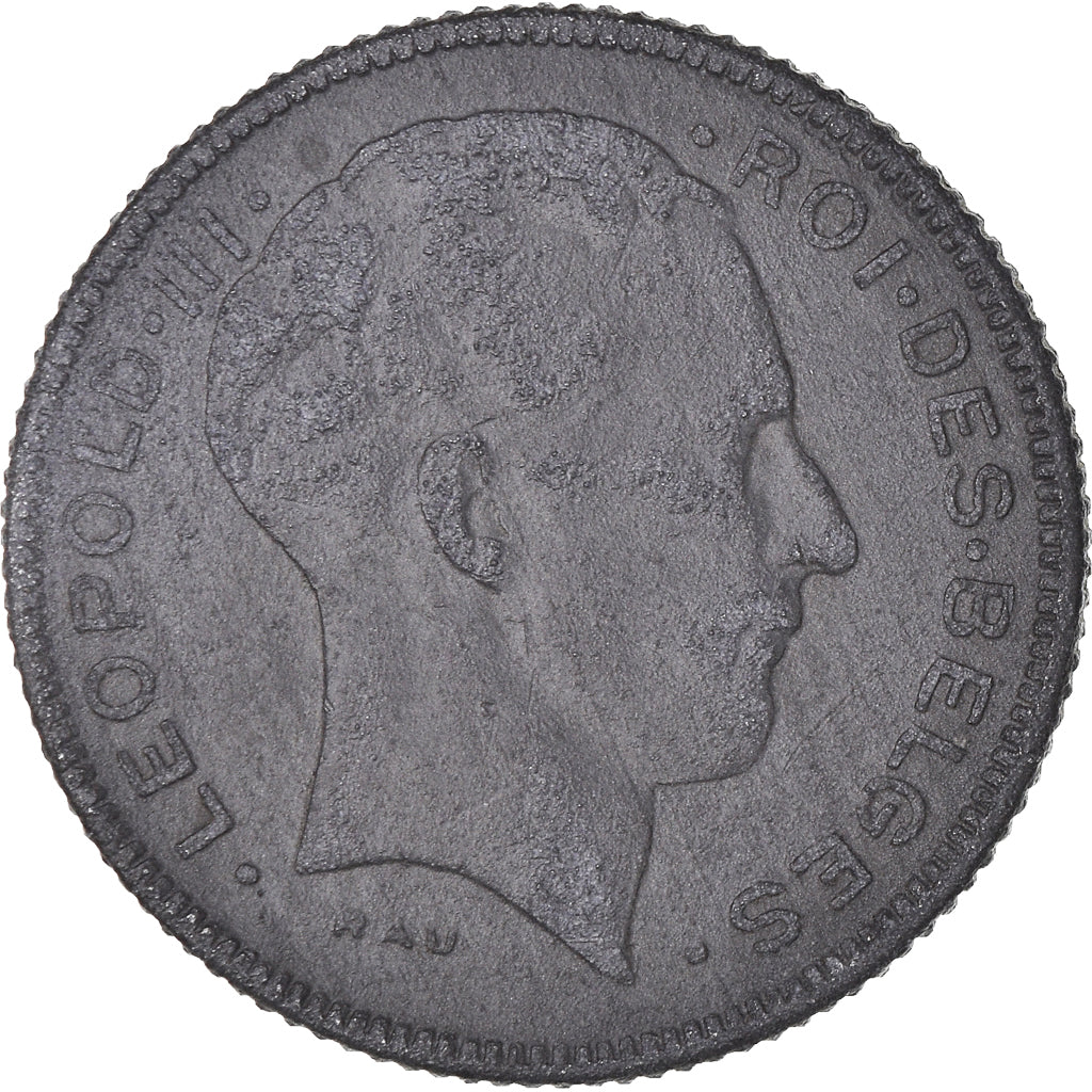 Monnaie, Belgique, Leopold III, 5 Francs, 5 Frank, 1941, TTB, Zinc, KM:129.1