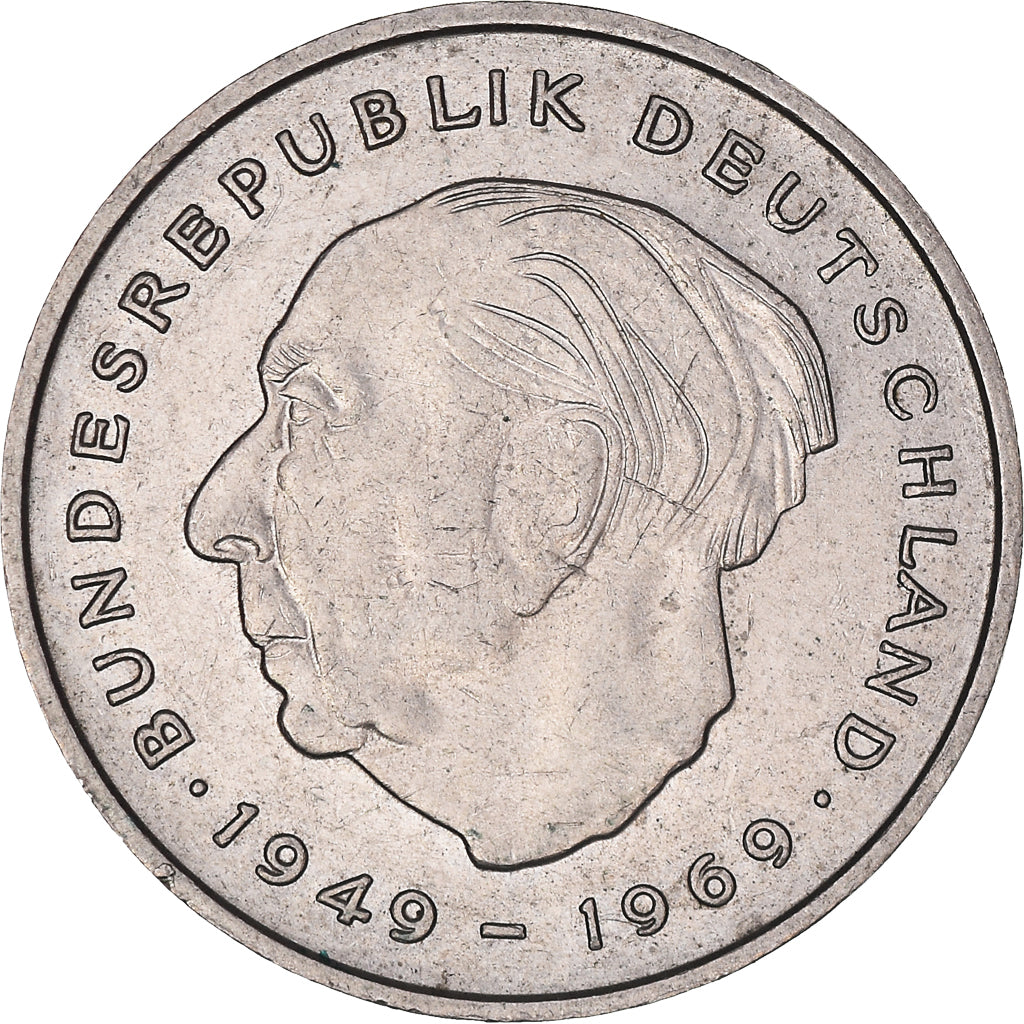 Coin, GERMANY - FEDERAL REPUBLIC, 2 Mark, 1976, Karlsruhe, EF(40-45)
