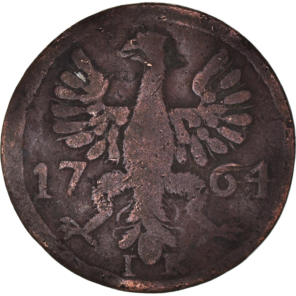 Coin, German States, AACHEN, 12 Heller, 1764, Aachen, F(12-15), Copper, KM:51