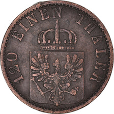 Munten, Duitse staten, PRUSSIA, Wilhelm I, 3 Pfennig, 1870, Cleves, ZF, Koper