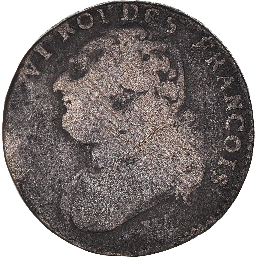 Coin, France, 12 deniers françois, 12 Deniers, 1792, Lille, VG(8-10), Bronze