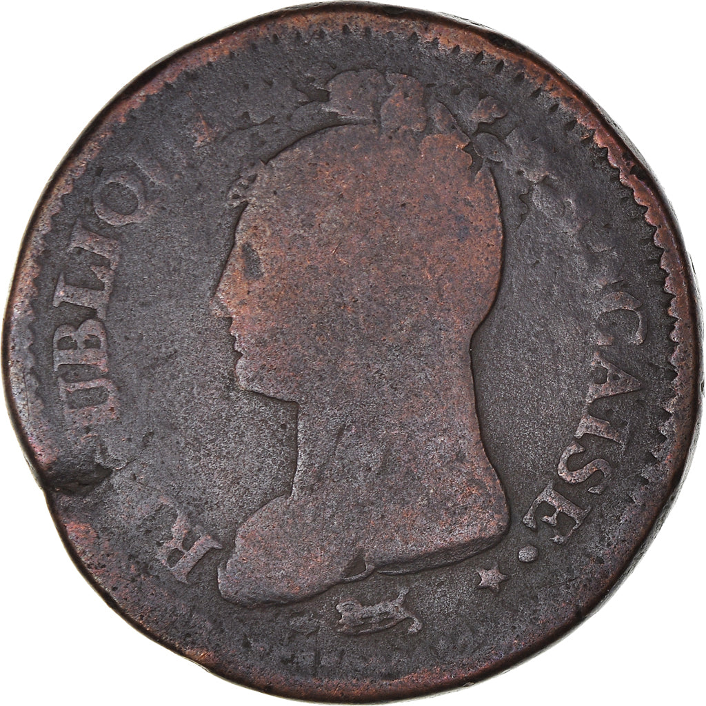 Moneta, Francja, Dupré, Decime, AN 5, Lille, F(12-15), Brązowy, KM:645.9