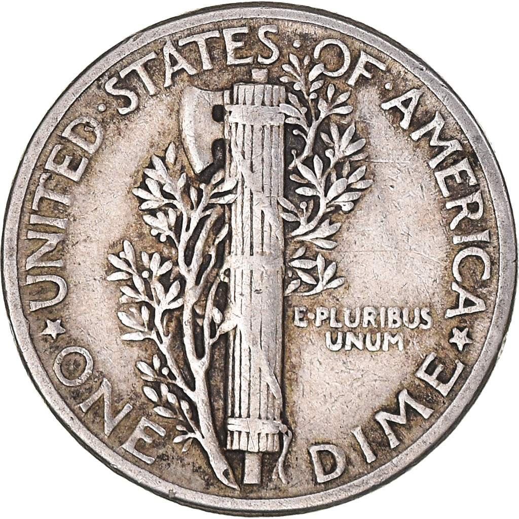 Coin, United States, Mercury, Dime, 1945, Philadelphia, EF(40-45), Silver