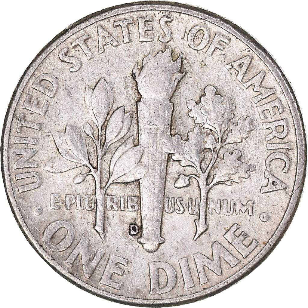 Moeda, Estados Unidos da América, Roosevelt, Dime, 1962, Denver, AU(50-53)