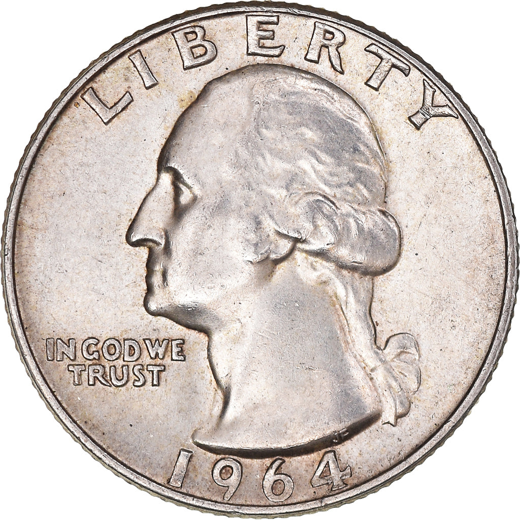 Coin, United States, Washington, Quarter, 1964, Philadelphia, EF(40-45), Silver