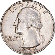 Coin, United States, Washington, Quarter, 1964, Philadelphia, EF(40-45), Silver
