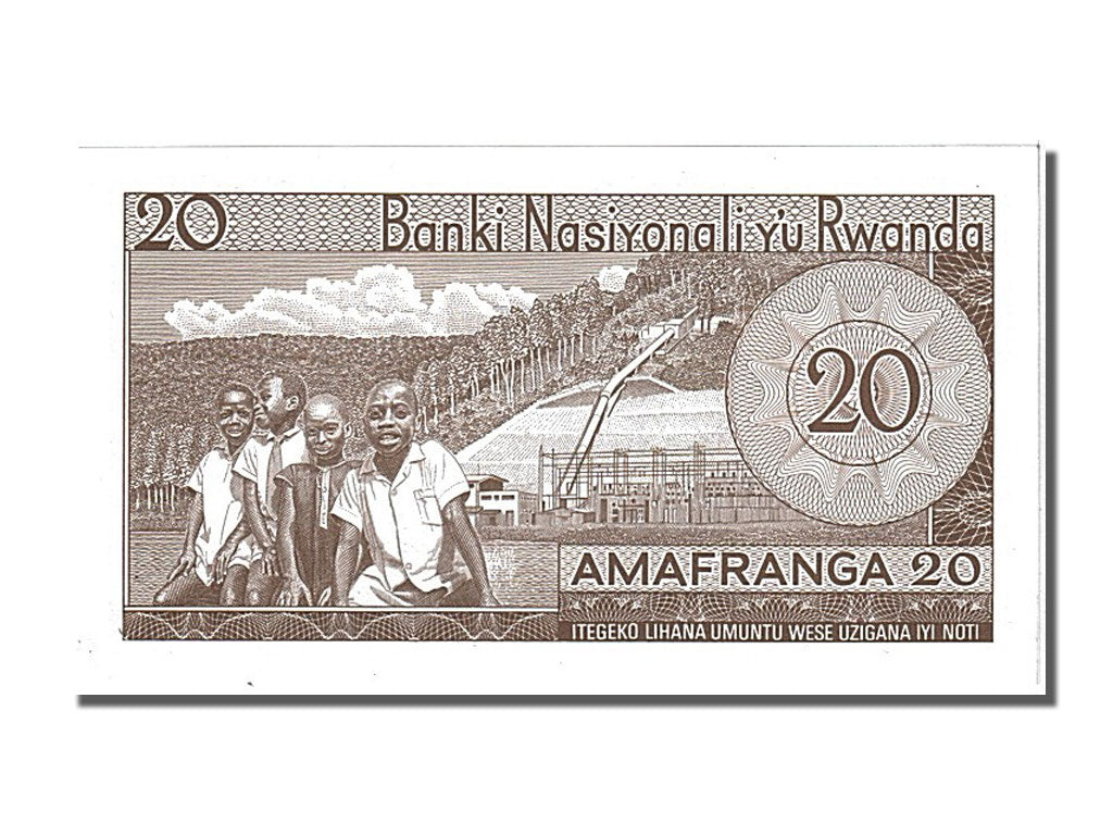 Rwanda, 20 Francs, 1976, KM #6e, 1976-01-01, UNC(65-70), BC 681193