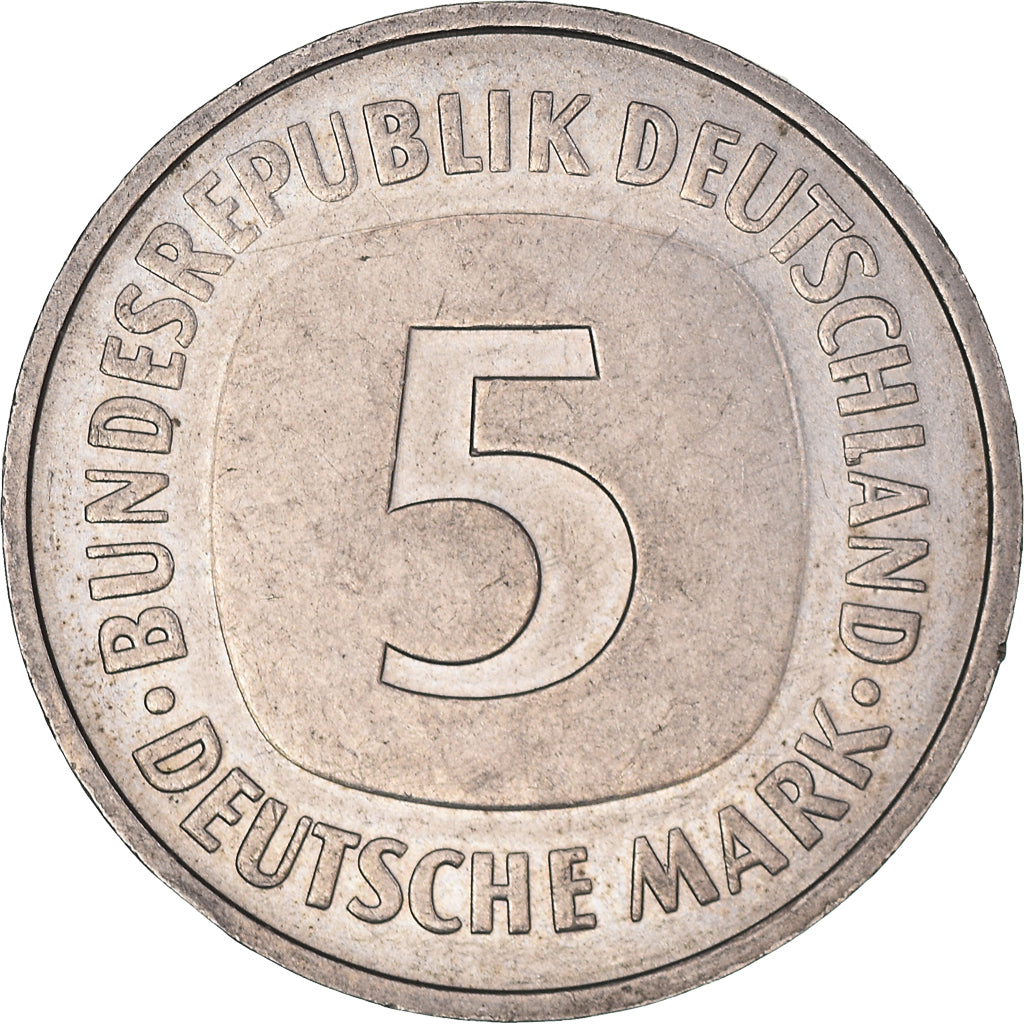 Moneta, Niemcy - RFN, 5 Mark, 1978, Stuttgart, AU(50-53), Miedź-Nikiel