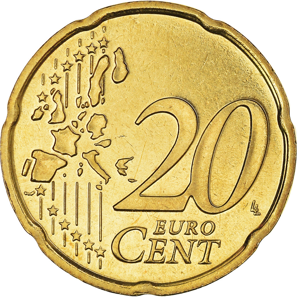 San Marino, 20 Euro Cent, 2003, Rome, MS(60-62), Latão, KM:444