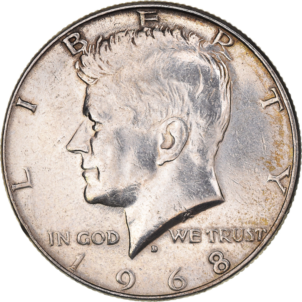 Moneta, Stati Uniti, Kennedy, Half Dollar, 1968, Denver, SPL-, Argento, KM:202a
