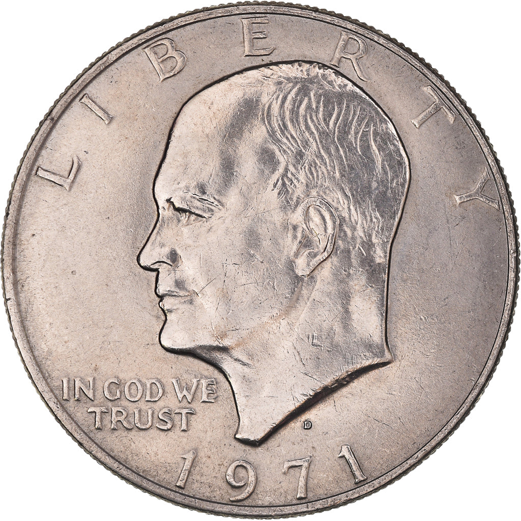 Coin, United States, Eisenhower, Dollar, 1971, Denver, AU(50-53), Copper-Nickel