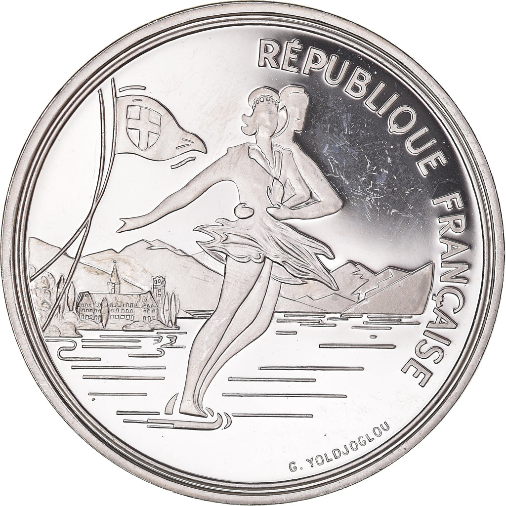 Moeda, França, 100 Francs, 1989, Proof, AU(55-58), Prata, KM:972, Gadoury:C3