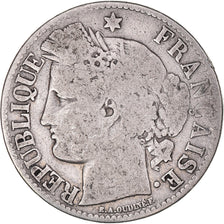 Monnaie, France, Cérès, 2 Francs, 1871, Paris, TB, Argent, Gadoury:530