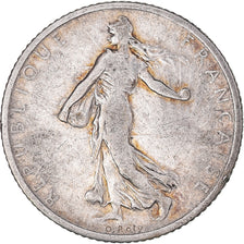 Coin, France, Semeuse, Franc, 1902, Paris, VF(20-25), Silver, KM:844.1