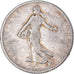 Moneda, Francia, Semeuse, Franc, 1902, Paris, BC+, Plata, KM:844.1, Gadoury:467
