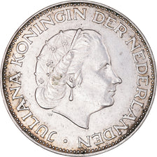 Munten, Nederland, Juliana, 2-1/2 Gulden, 1961, ZF+, Zilver, KM:185