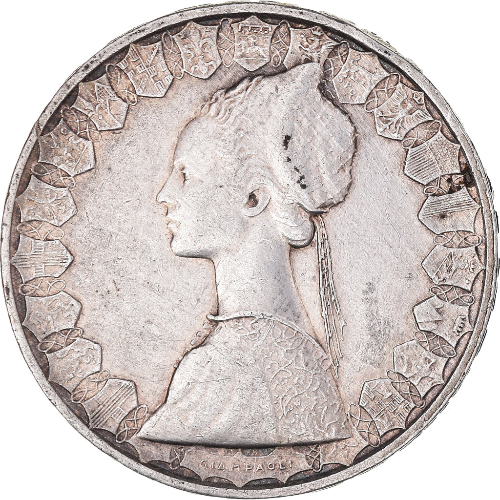 Coin, Italy, 500 Lire, 1958, Rome, EF(40-45), Silver, KM:98