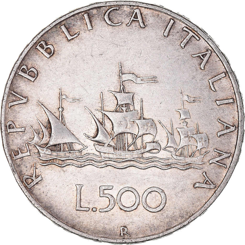 Coin, Italy, 500 Lire, 1958, Rome, EF(40-45), Silver, KM:98