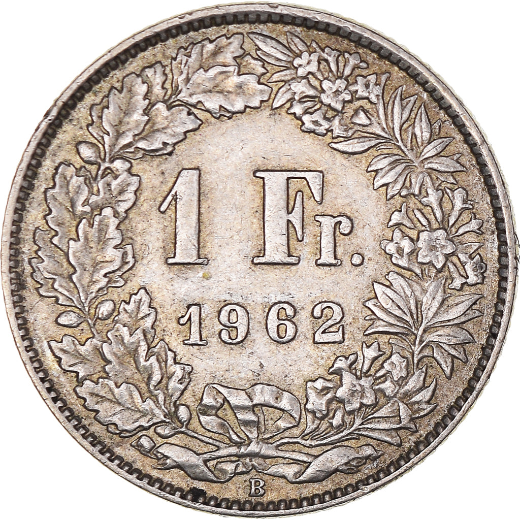 Coin, Switzerland, Franc, 1962, Bern, AU(50-53), Silver, KM:24