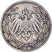Coin, GERMANY - EMPIRE, 1/2 Mark, 1905, Hambourg, VF(30-35), Silver, KM:17