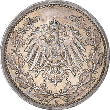 Coin, GERMANY - EMPIRE, 1/2 Mark, 1906, Berlin, EF(40-45), Silver, KM:17