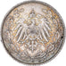 Coin, GERMANY - EMPIRE, 1/2 Mark, 1913, Hambourg, EF(40-45), Silver, KM:17