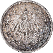 Moneda, ALEMANIA - IMPERIO, 1/2 Mark, 1917, Berlin, MBC, Plata, KM:17