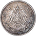 Monnaie, Empire allemand, 1/2 Mark, 1917, Berlin, TTB, Argent, KM:17