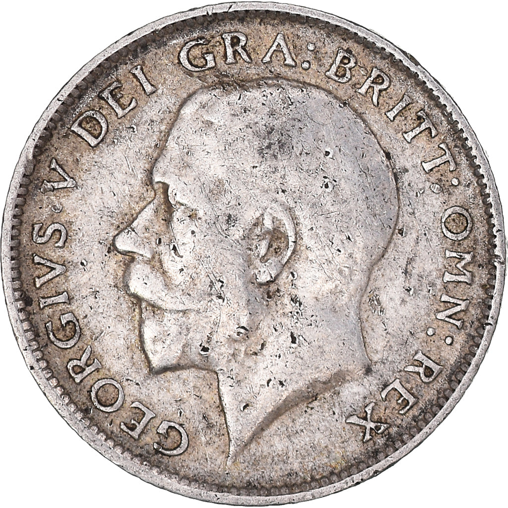 Coin, Great Britain, George V, 6 Pence, 1916, EF(40-45), Silver, KM:815