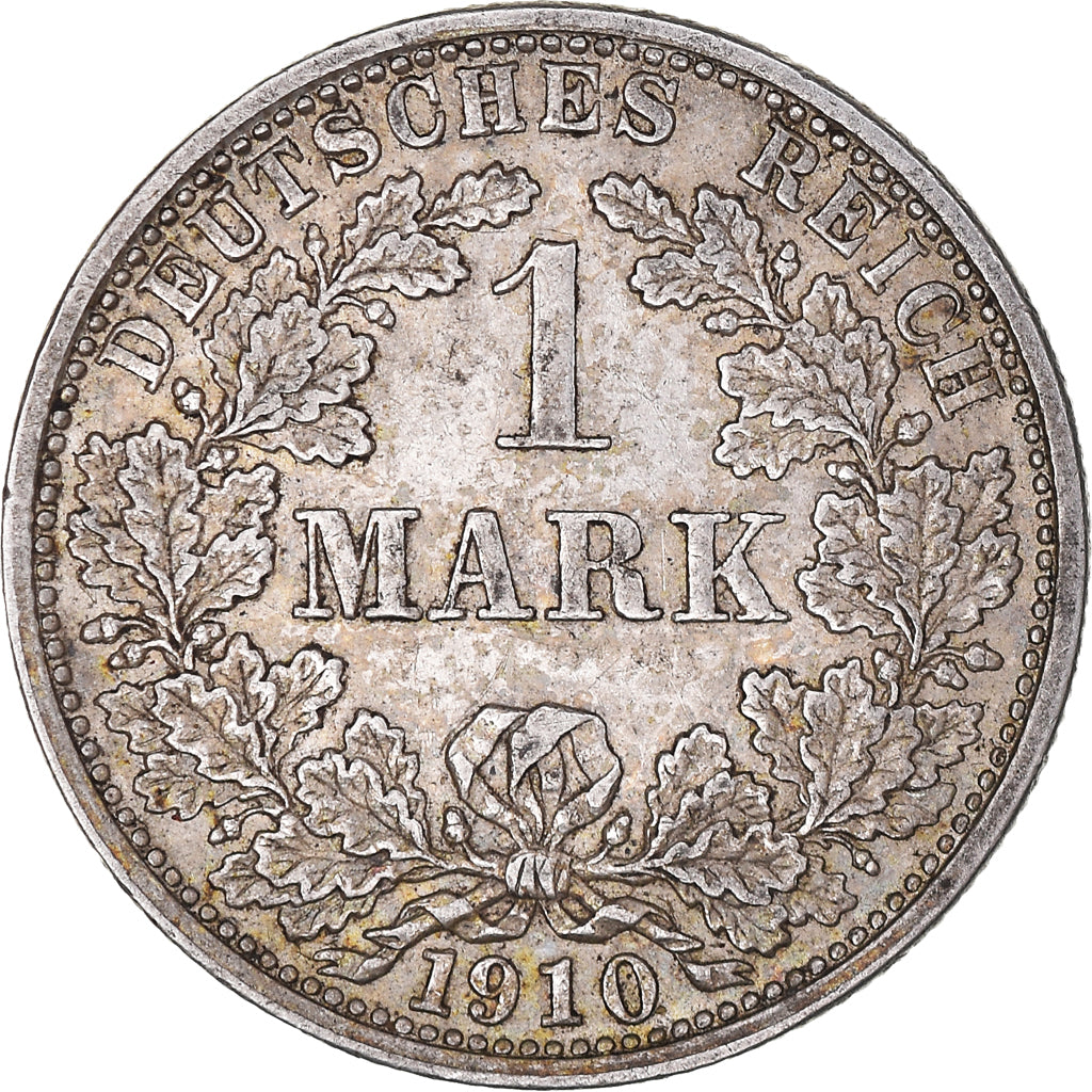Moneta, NIEMCY - IMPERIUM, Wilhelm II, Mark, 1910, Stuttgart, EF(40-45), Srebro