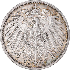 Coin, GERMANY - EMPIRE, Wilhelm II, Mark, 1907, Munich, EF(40-45), Silver, KM:14