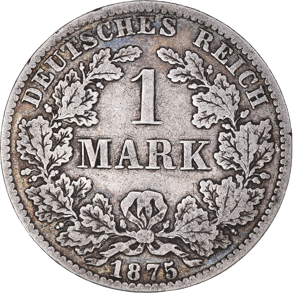 Coin, GERMANY - EMPIRE, Wilhelm I, Mark, 1875, Hannover, VF(30-35), Silver, KM:7