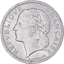 Moneda, Francia, Lavrillier, 5 Francs, 1947, Paris, EBC+, Aluminio, KM:888b.1