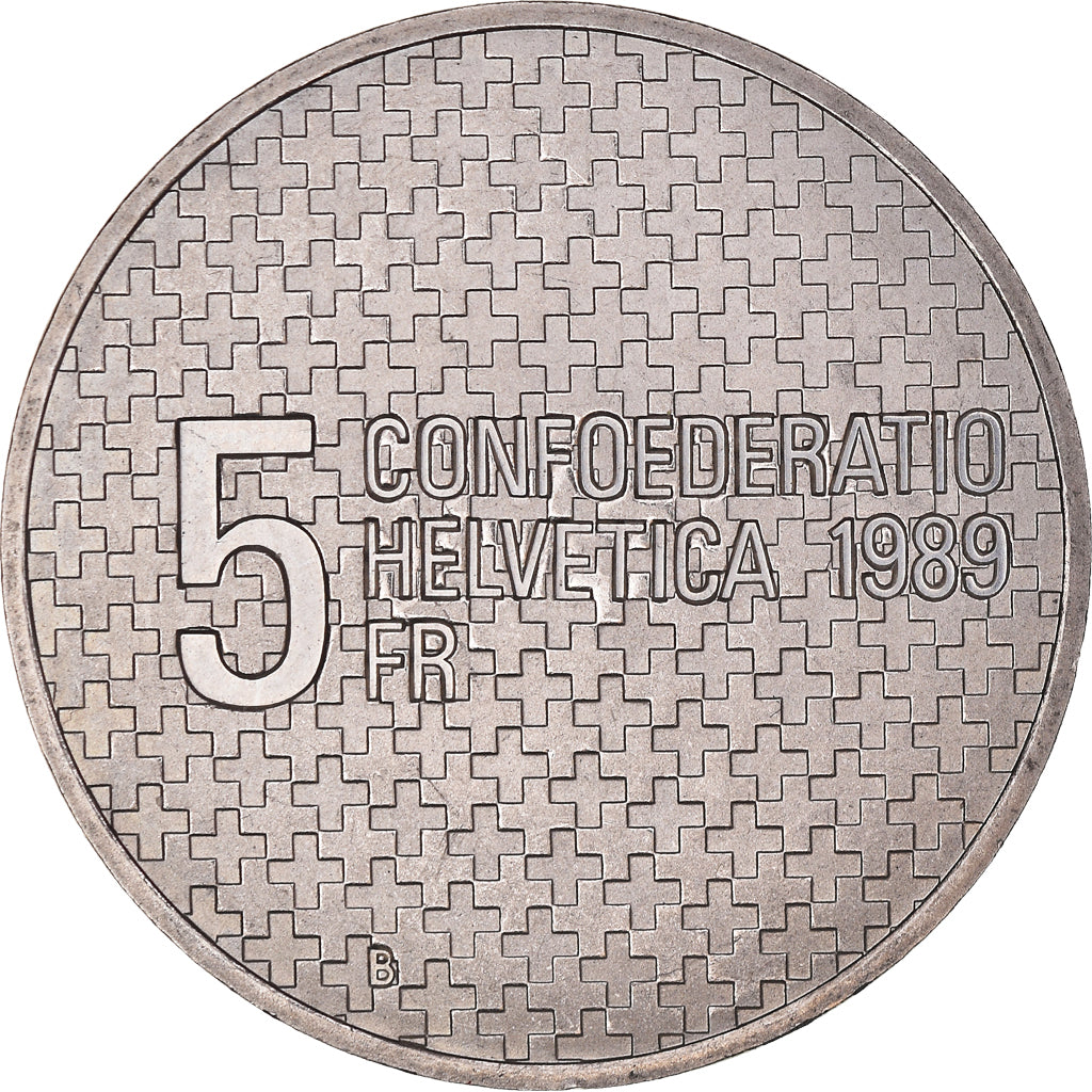 Monnaie, Suisse, 5 Francs, 1989, Bern, Proof, SUP, Cupro-nickel, KM:68