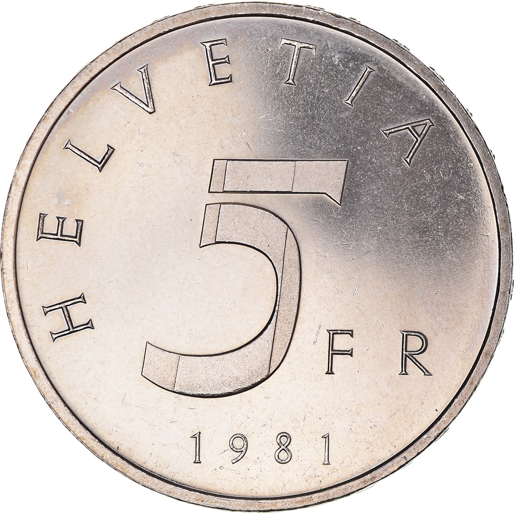 Monnaie, Suisse, 5 Francs, 1981, Proof, SUP, Cupro-nickel, KM:60