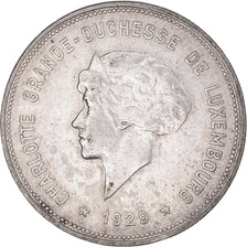 Coin, Luxembourg, Charlotte, 5 Francs, 1929, EF(40-45), Silver, KM:38