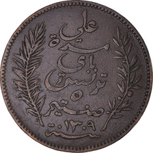 Coin, Tunisia, Ali Bey, 5 Centimes, 1892, Paris, EF(40-45), Bronze, KM:221