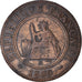 Coin, FRENCH INDO-CHINA, Cent, 1889, Paris, EF(40-45), Bronze, KM:1, Lecompte:41