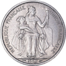 Moeda, OCEANIA FRANCESA, 5 Francs, 1952, Paris, AU(50-53), Alumínio, KM:4