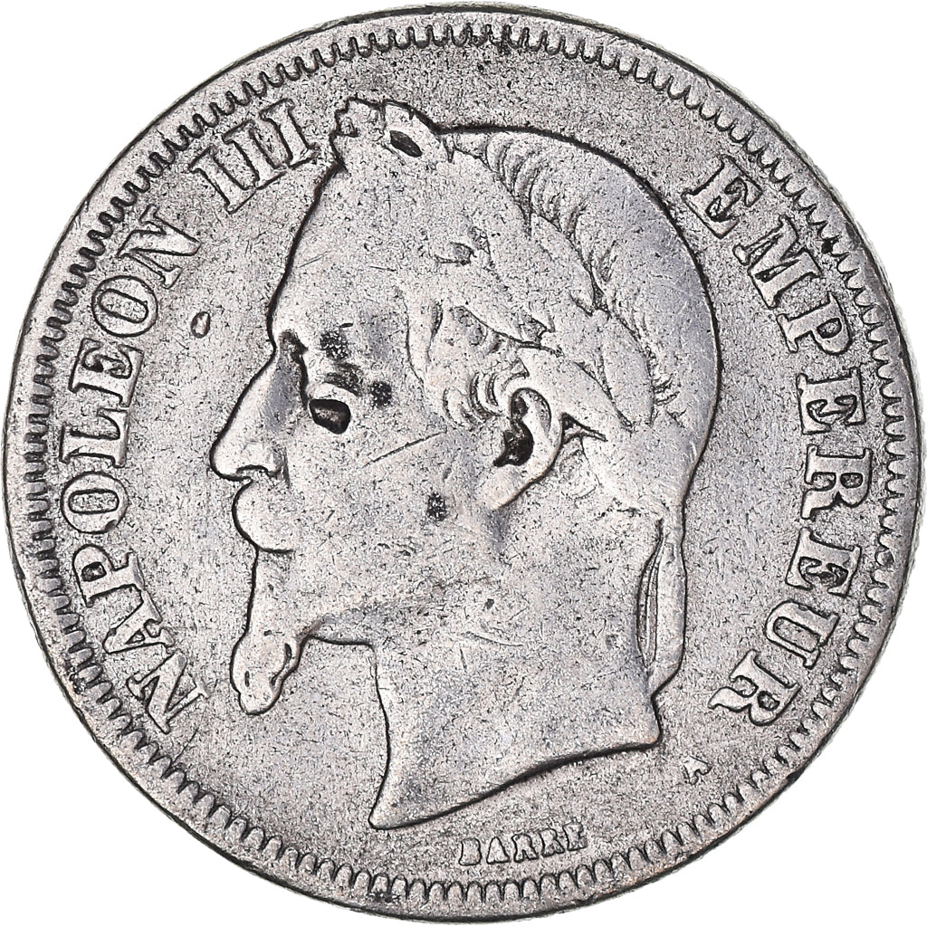 Moneta, Francia, Napoleon III, 2 Francs, 1869, Paris, FAUX, MB, Argento