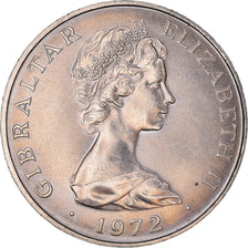 Coin, Gibraltar, Elizabeth II, 25 New Pence, 1972, AU(55-58), Copper-nickel