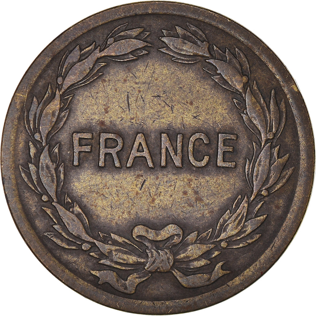 Coin, France, France Libre, 2 Francs, 1944, Philadelphia, VF(30-35), Brass