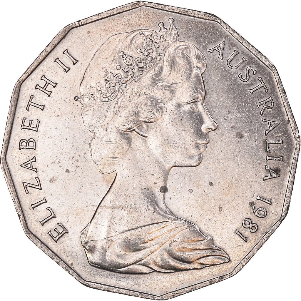 Coin, Australia, Elizabeth II, 50 Cents, 1981, AU(55-58), Copper-nickel, KM:72