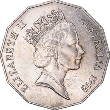 Moneta, Australia, Elizabeth II, 50 Cents, 1998, AU(50-53), Miedź-Nikiel